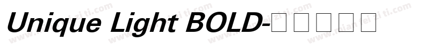 Unique Light BOLD字体转换